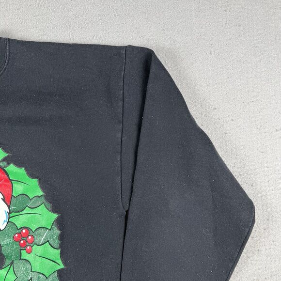 Vintage 1994 Bugs Bunny Christmas Sweatshirt Men’s XL Black Holiday Winter - Picture 3 of 16